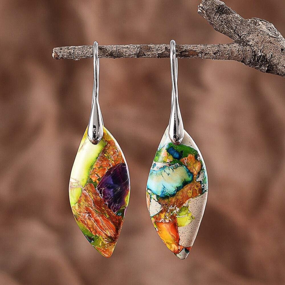 Beautiful Women's Amaris Regaliet Drop Earrings, perfect gift. Natural stone & handmade for a serene, elegant style.