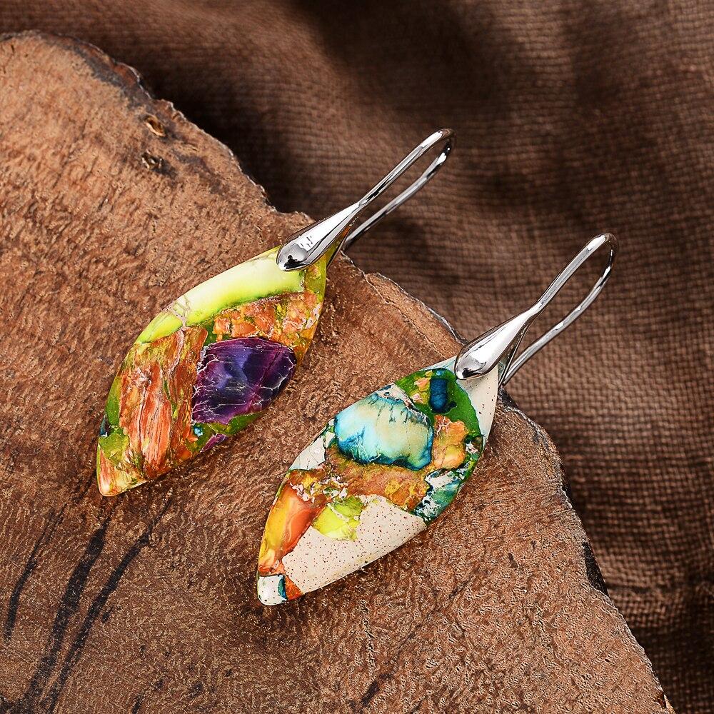 Stylish Women's Regaliet stone Drop Earrings. Handmade natural gemstone jewelry for a peaceful, elegant statement.