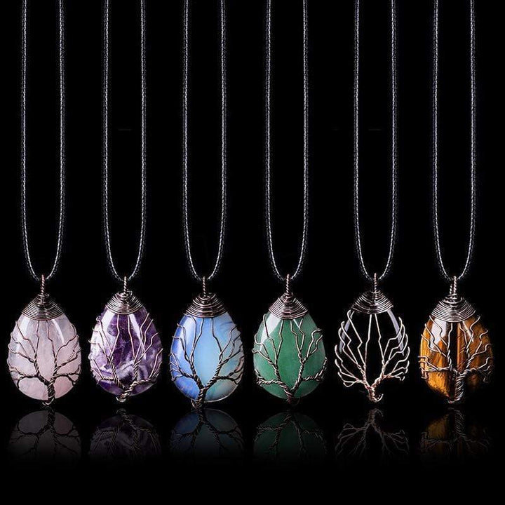 Beautiful amethyst crystal pendant necklace for women, a thoughtful spiritual healing jewelry gift for her.