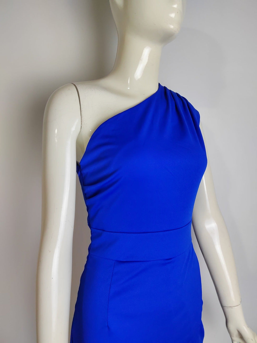Chic modern women's long dress, asymmetrical drape formal maxi, perfect elegant party wear.