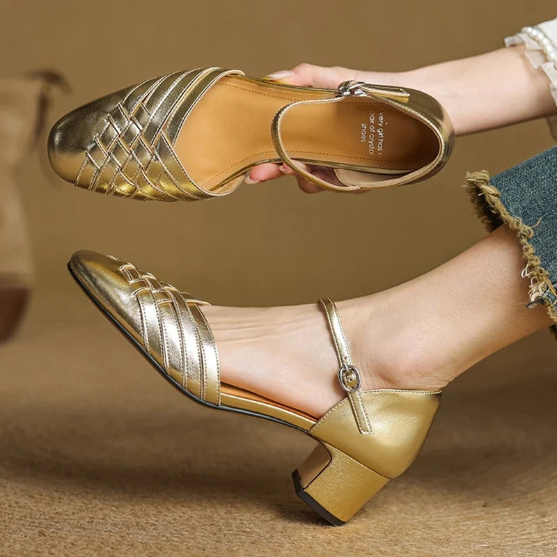 Avora women's dress shoes, featuring a supportive ankle strap & comfortable fit.