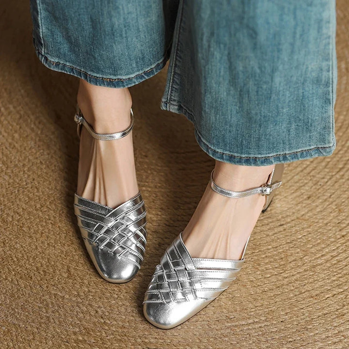 Avora elegant ankle strap heels, combining timeless style & ultimate comfort.