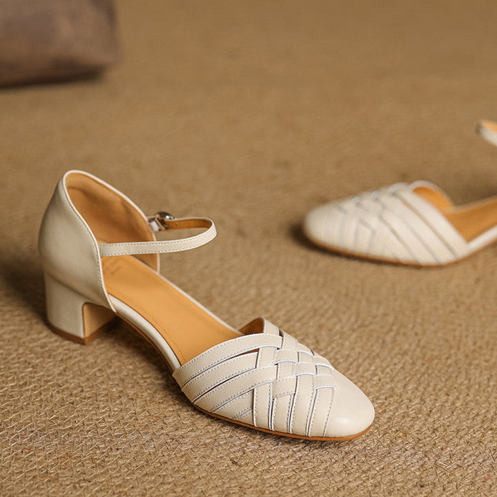 Stylish Avora ankle strap heels, ideal elegant dress shoes for women.