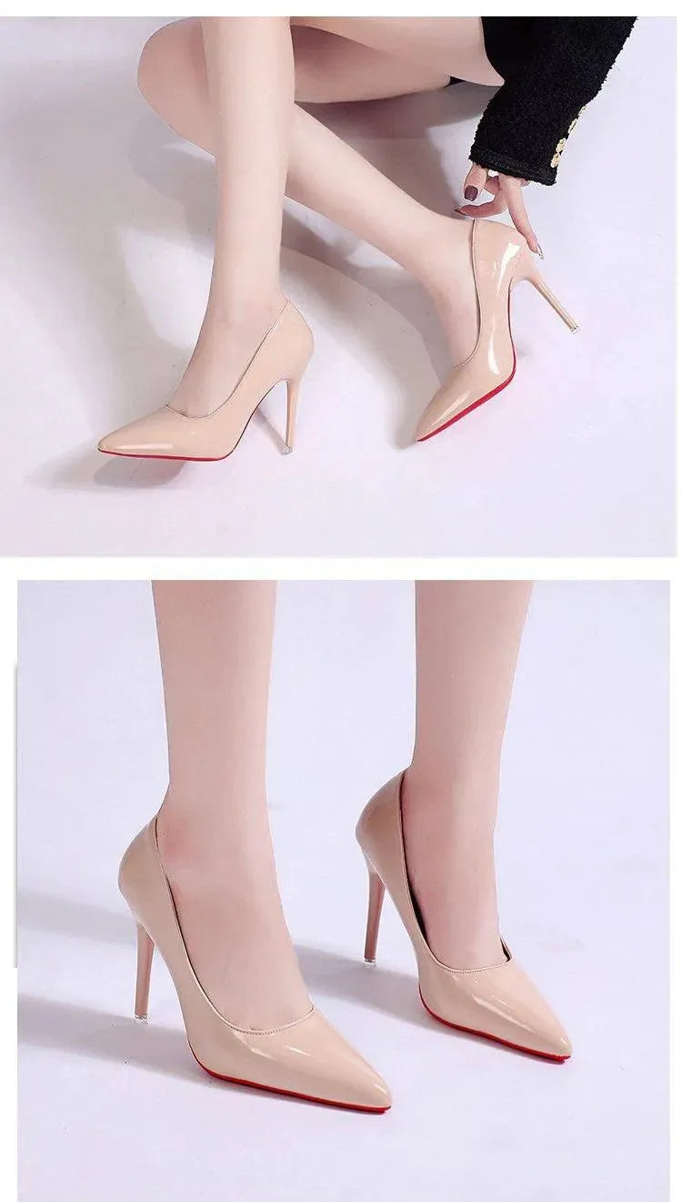 Women's versatile stiletto pumps, elegant pointed-toe heels in pink for any formal setting.