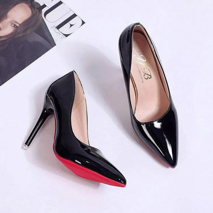 Apricot elegant stiletto pumps, women's formal pointed-toe heels for special occasions.