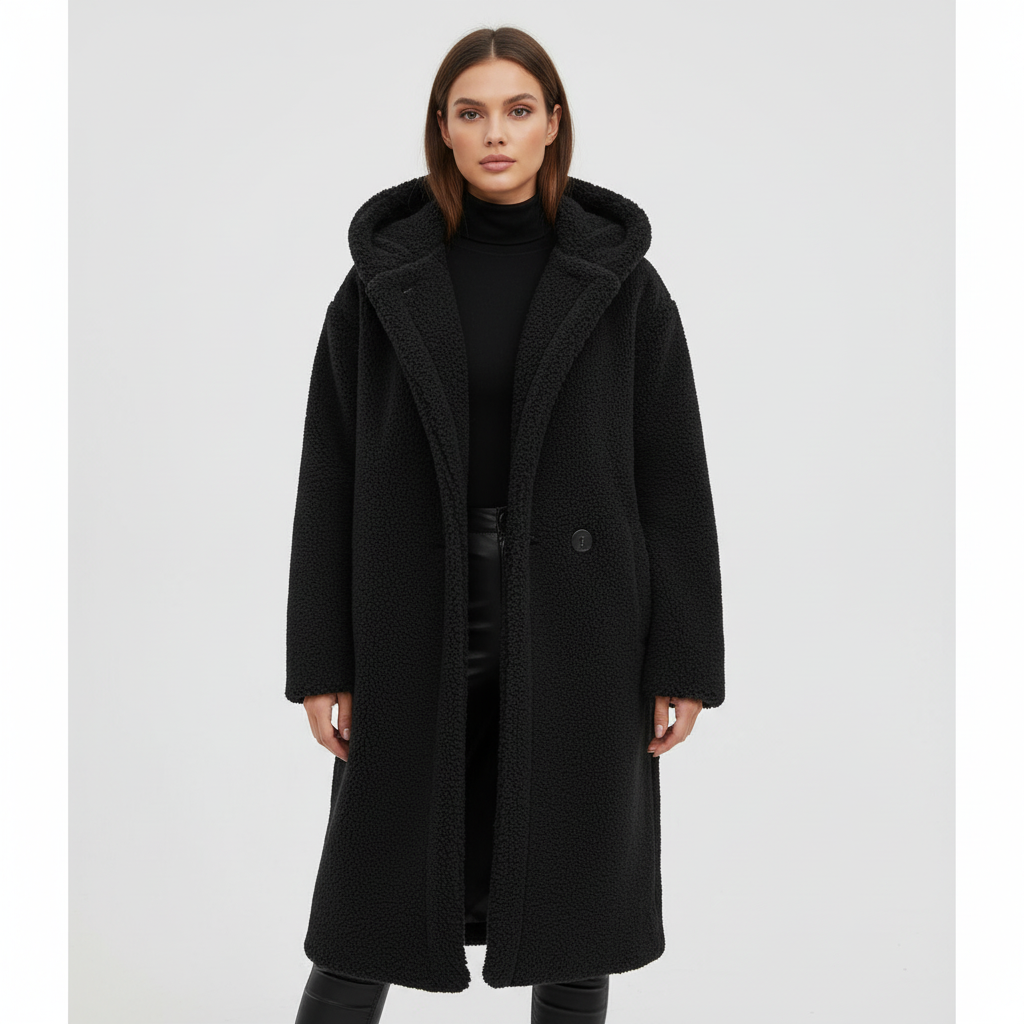 Women's double-breasted trench coat in a classic style, versatile outerwear for cold weather