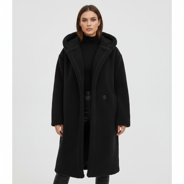 Women's double-breasted trench coat in a classic style, versatile outerwear for cold weather