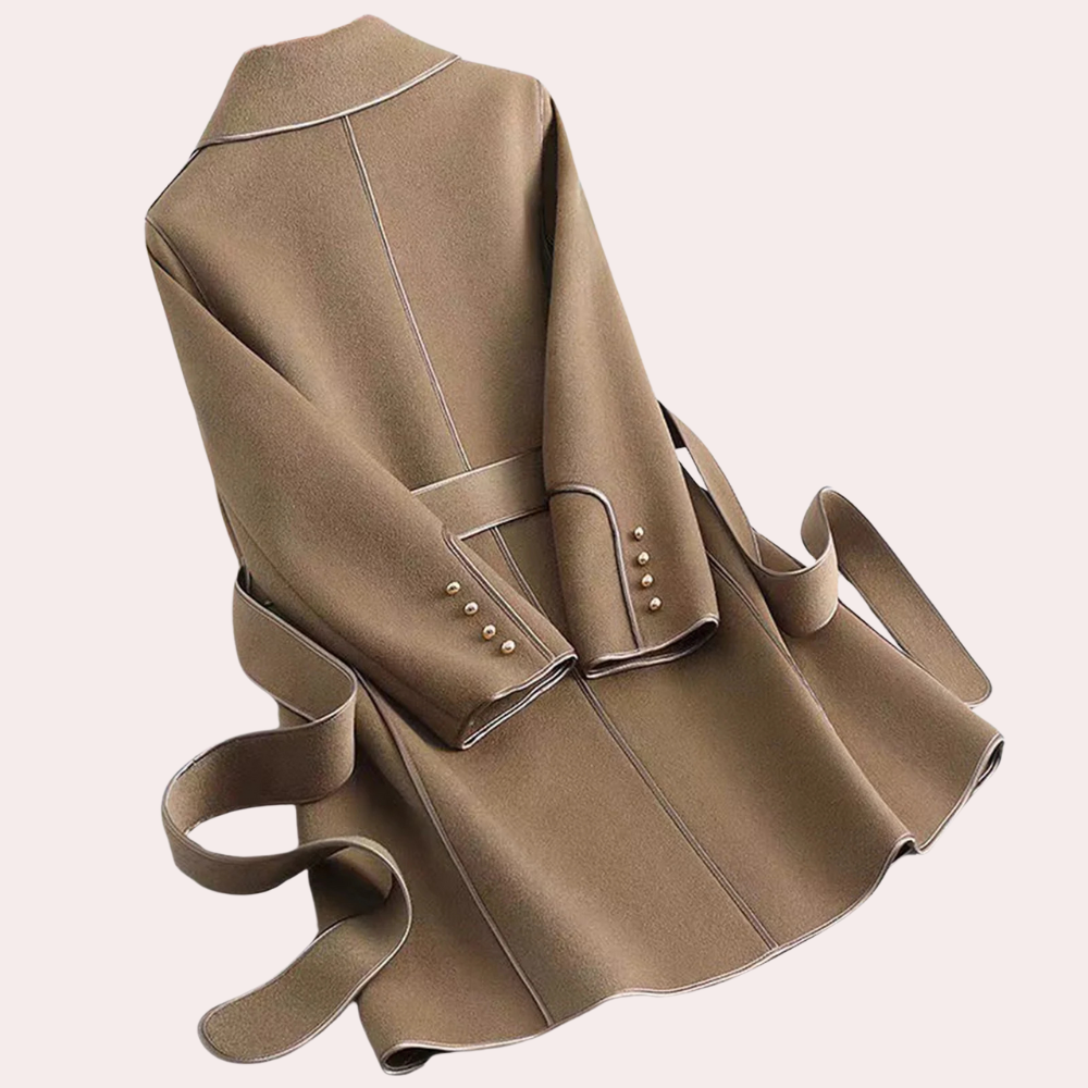 Tailored ladies' belted jacket for versatile style. Ideal for formal events, office, or smart casual wear.