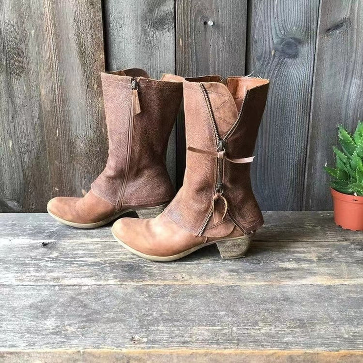 Chic women's fall fashion boots in a rich brown, blending timeless elegance with everyday comfort and style.
