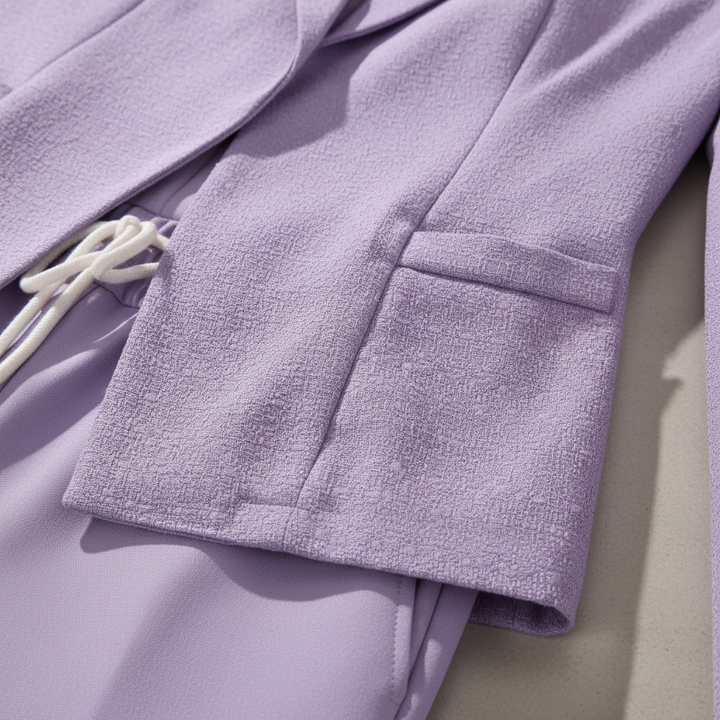 Jessica women's blazer and trouser set in a chic color, featuring comfortable stretchy fabric