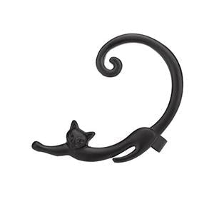 Stylish women's fashion cat earrings. Detailed animal dangle jewelry, ideal gift for her. Available in multiple finishes.