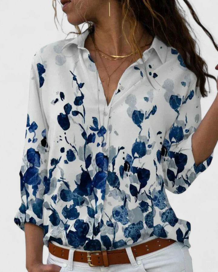 Comfortable women's elegant blouse, a chic versatile top for everyday style. Lightweight for summer fashion.