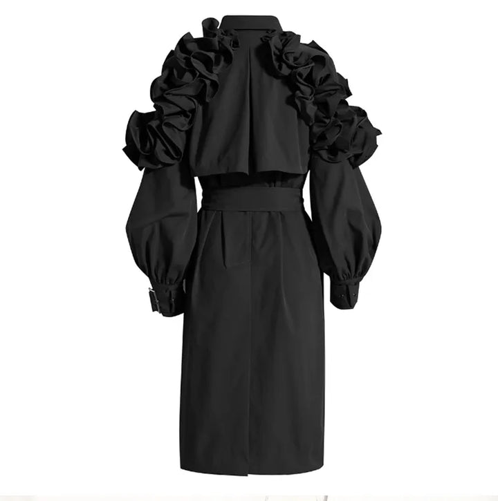Timeless women's elegant trench coat, ideal classic outerwear for sophisticated spring & autumn fashion.