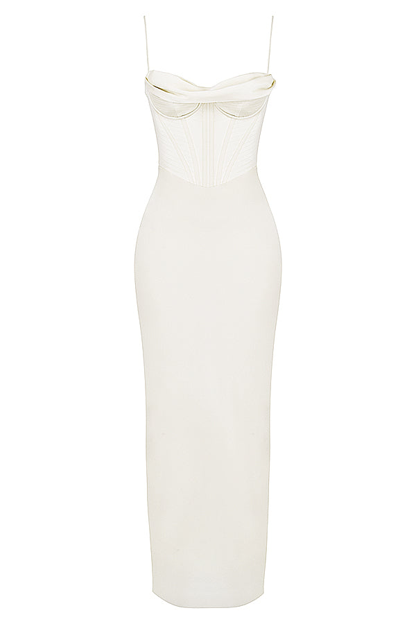 Beautiful sleeveless formal dress, elegant corset maxi for women.