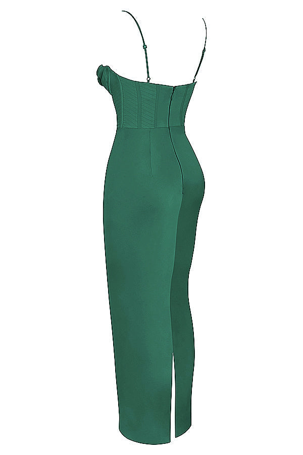 Elegant party dress, long and sophisticated corset maxi style.