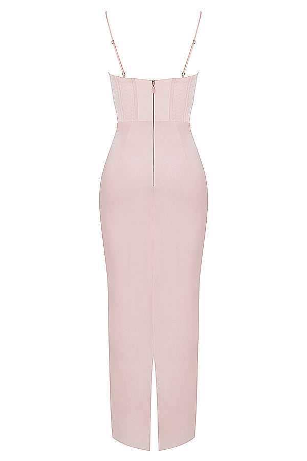 Long elegant corset maxi dress for special occasion parties.