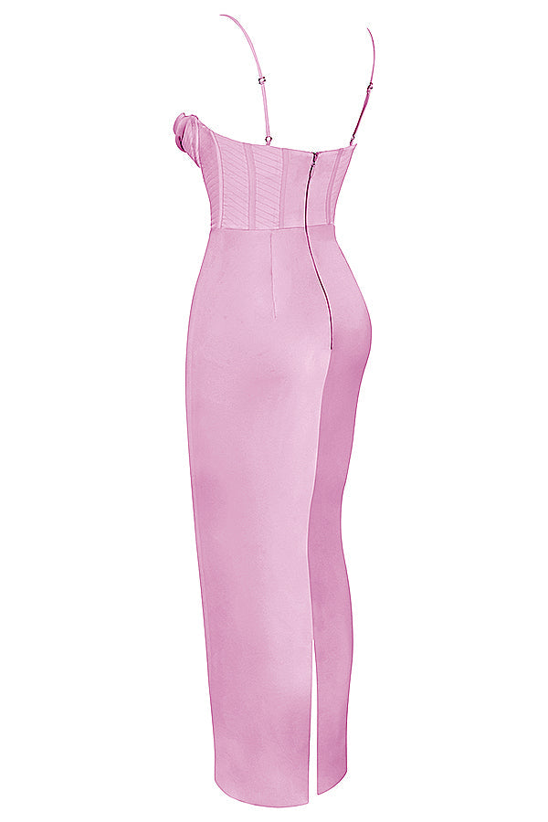 Feminine special occasion dress, sophisticated corset maxi.