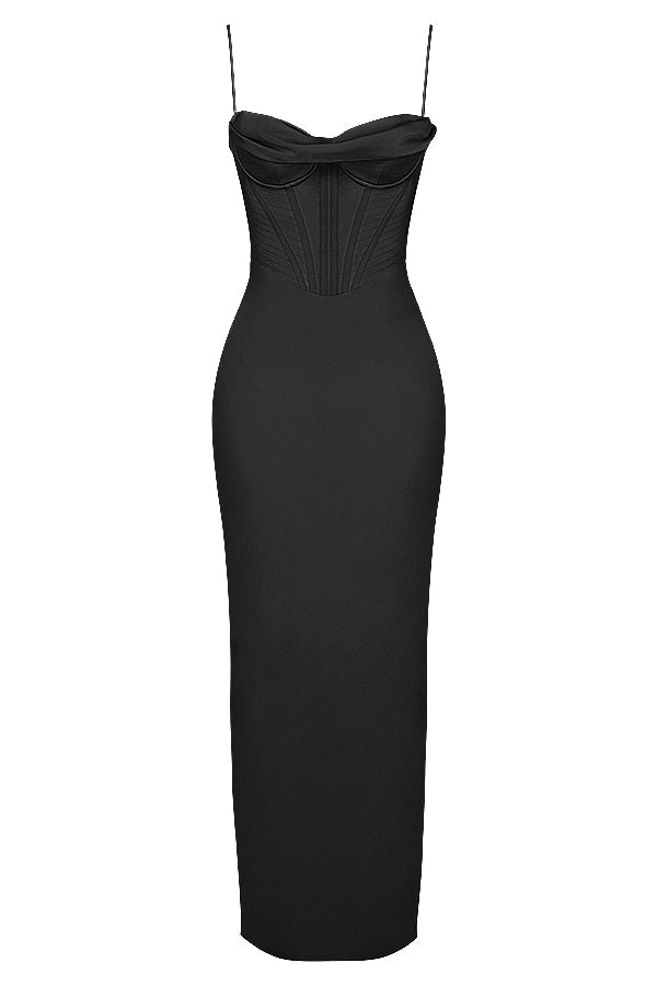 Luxurious evening gown, a stunning corset maxi dress for ultimate elegance.