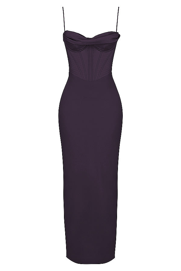 Formal evening gown, stunning women's sleeveless corset maxi.