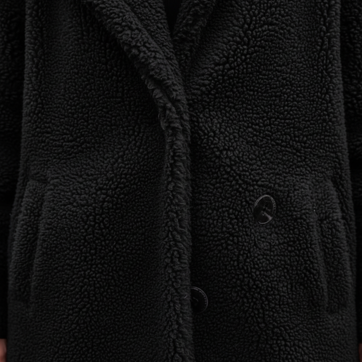 Women's 'Mathilde' longline hooded coat, a cozy autumn essential with a stylish and warm polyester blend.