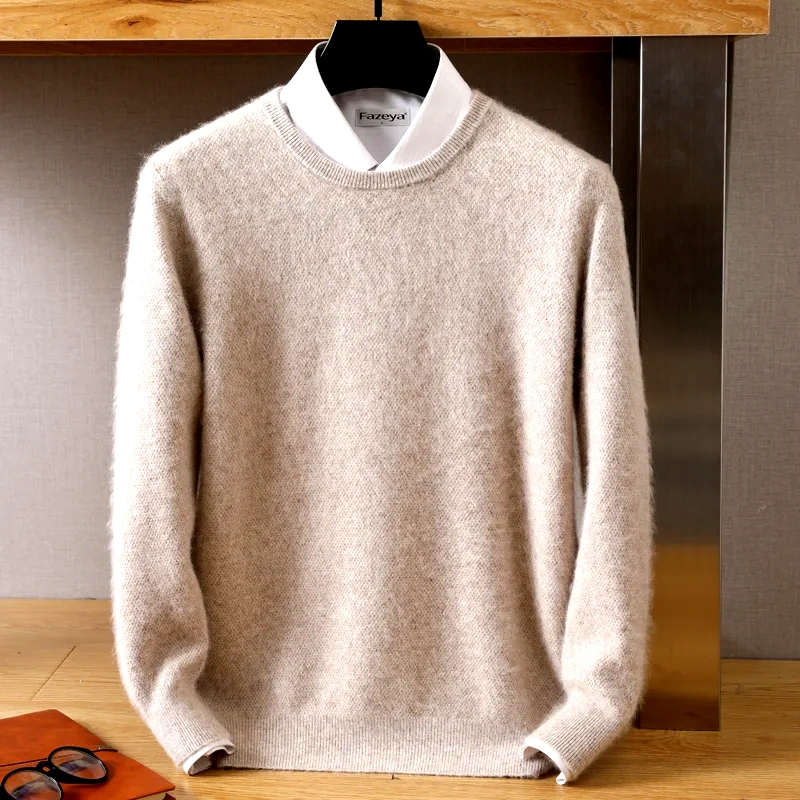 Elegant women's crewneck sweater, a soft, lightweight pullover for comfortable autumn & winter style.