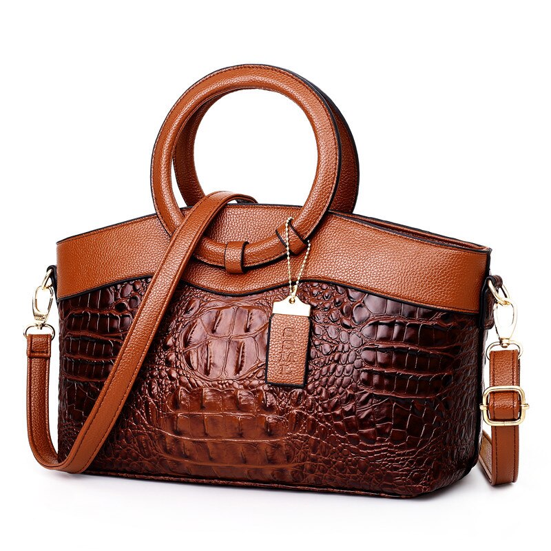 Chic croc embossed shoulder bag for women, a luxury fashion accessory perfect for daily use.