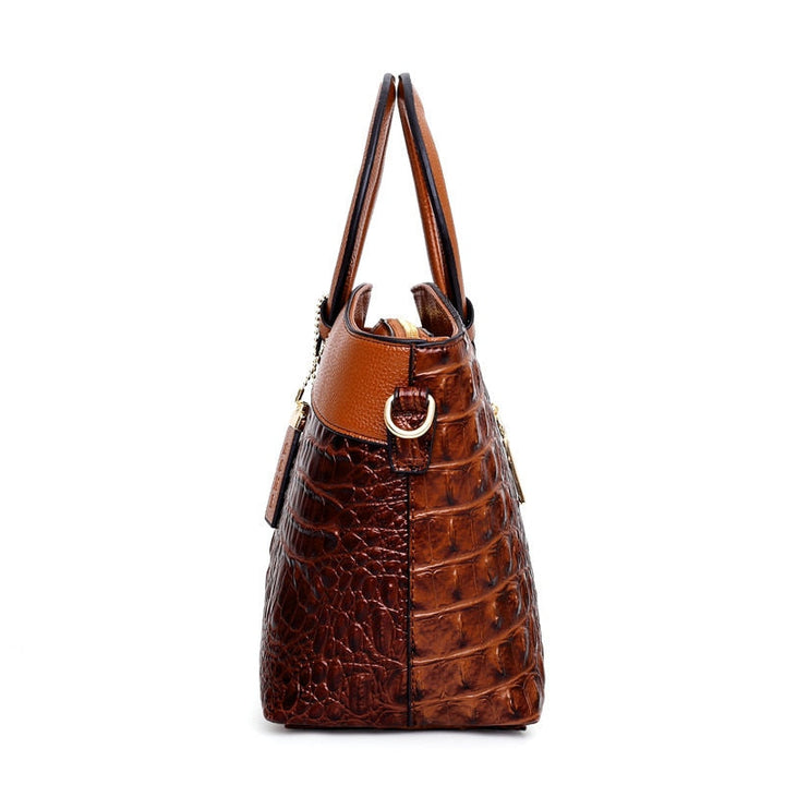 Fashionable women's croc embossed bag, a versatile luxury accessory perfect as a daily shoulder bag.