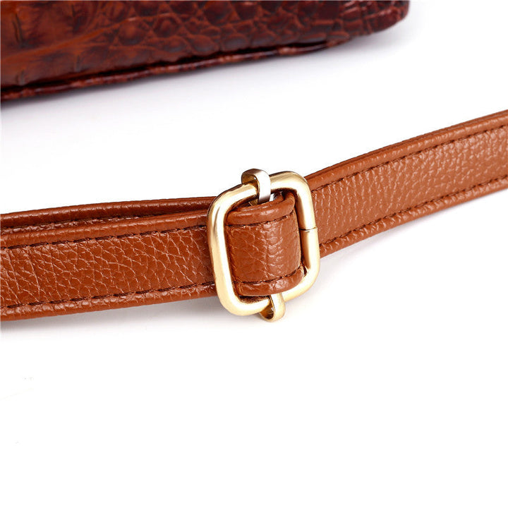 Stylish croc embossed shoulder bag, a women's luxury handbag with vintage charm & versatility.