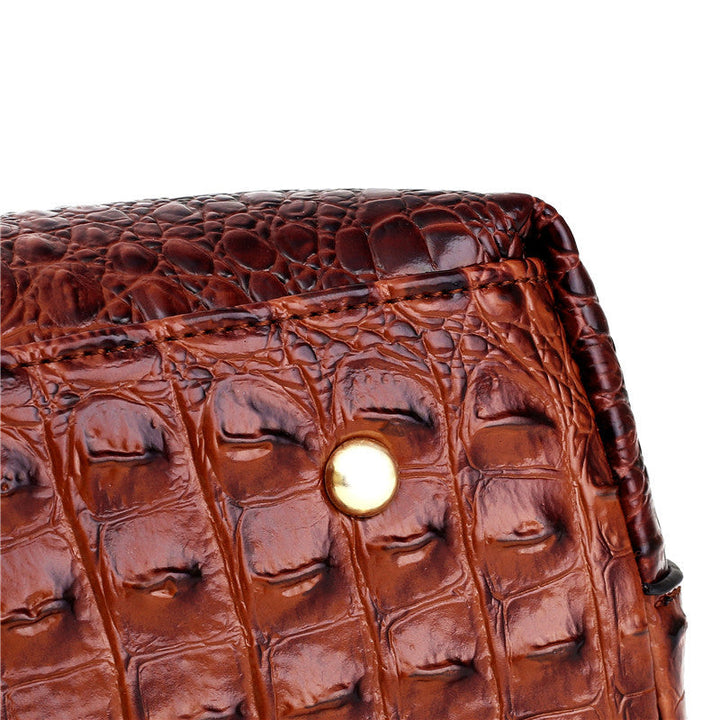 Women's versatile croc embossed handbag, an elegant luxury bag for daily fashion & style.