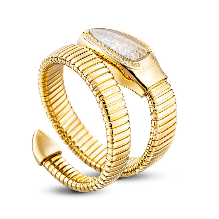 Stylish women's crystal wraparound watch, ideal elegant jewelry for any occasion or a special gift.