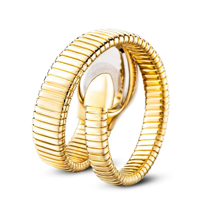 Women's wraparound watch featuring dazzling crystals & stainless steel, an elegant and durable design.