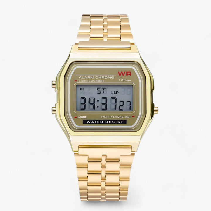 Sleek silver women's digital wristwatch, a versatile square dial timepiece. Perfect for everyday elegance.