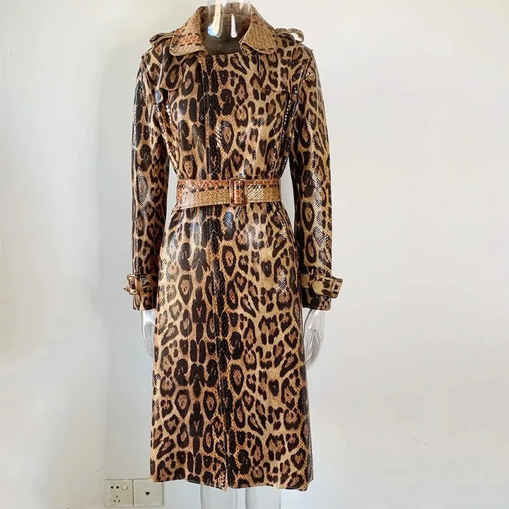 Versatile women's double-breasted trench coat. A classic jacket for elegant spring and fall outerwear fashion.