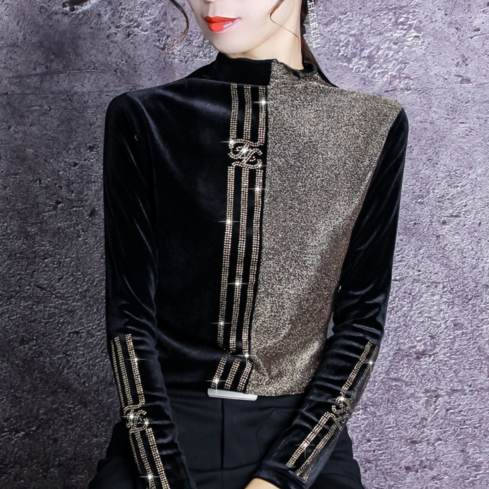 Comfortable & elegant women's high collar sweater. Elise long sleeve, fitted knit design for chic fall and winter style.