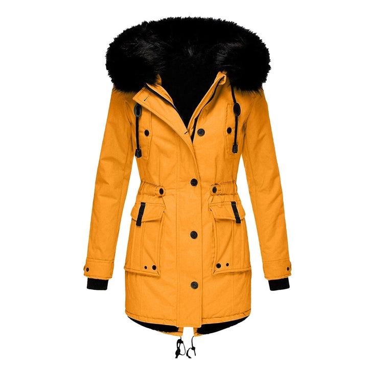 Elegant women's Elise winter coat. Stylish, warm outerwear perfect for cold weather & fall fashion.