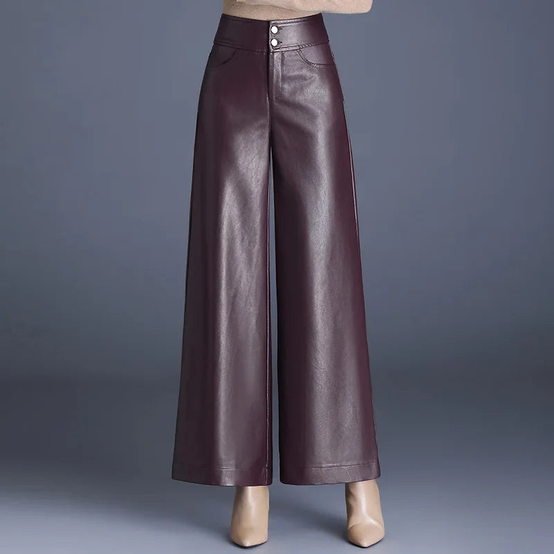 Versatile Empress wide-leg high-rise pants for women, ideal for both evening wear and sophisticated casual outfits.