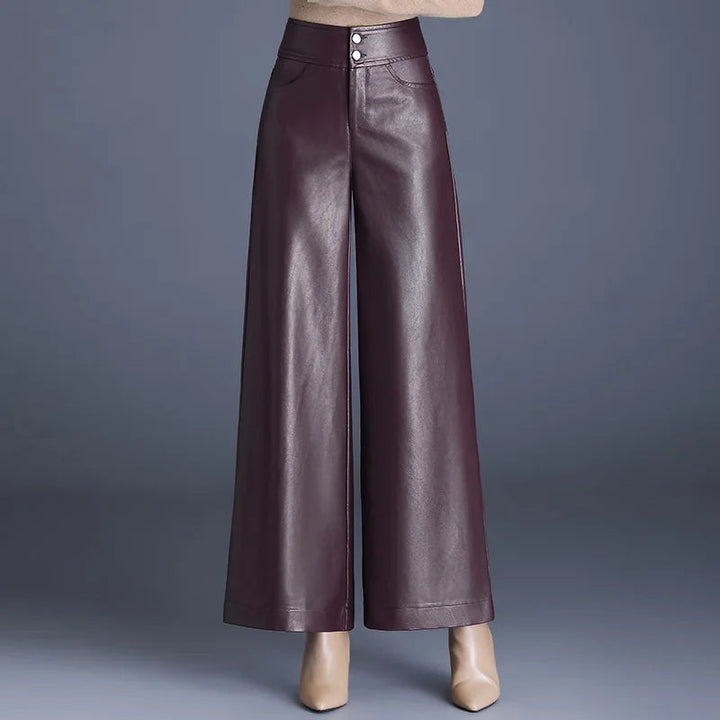 Versatile Empress wide-leg high-rise pants for women, ideal for both evening wear and sophisticated casual outfits.