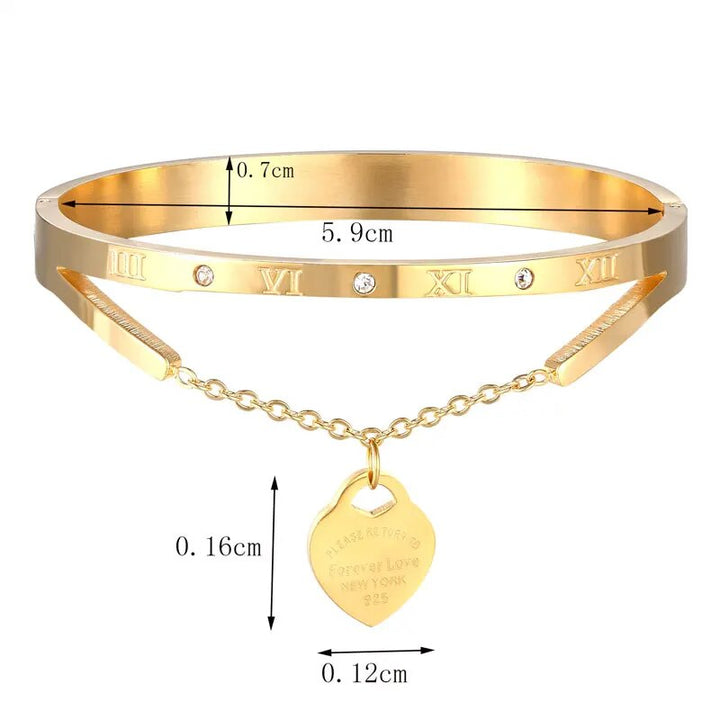 Timeless Eternal Love Bangle, an elegant women's bracelet showcasing enduring style.