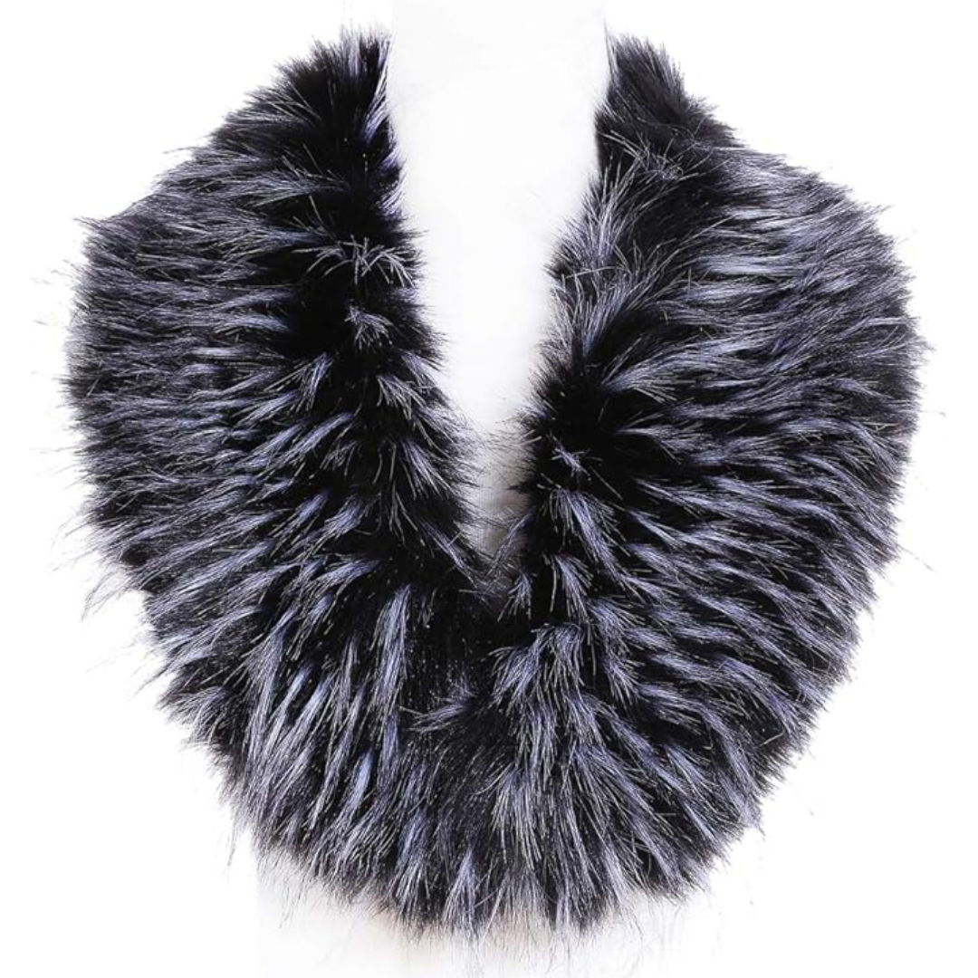Animal-friendly Daisy faux fur neck warmer, a luxurious and soft scarf for women's winter looks