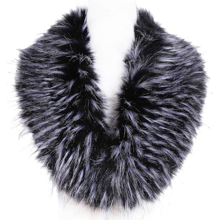 Animal-friendly Daisy faux fur neck warmer, a luxurious and soft scarf for women's winter looks