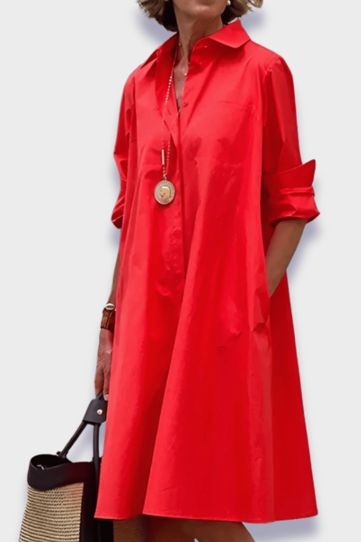 Elegant women's floral midi dress, perfect for spring fashion & daytime events. Flattering waist design.