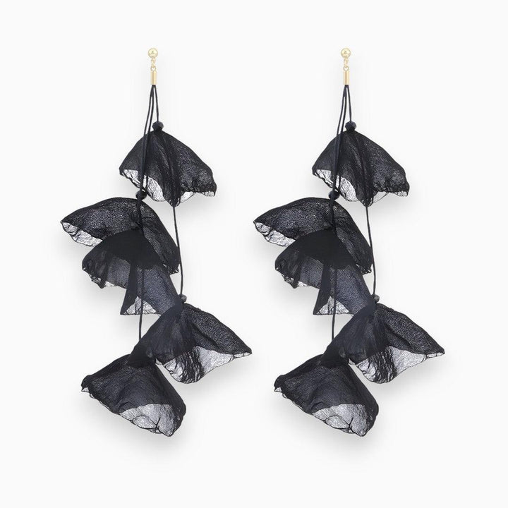 Gift for her: Florina silver tulip drop earrings, elegant fashion jewelry and a chic statement piece.