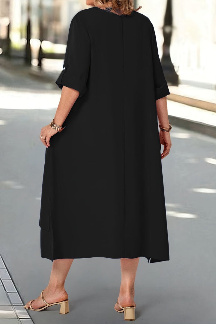 Close-up: Luxurious fabric detail of a women's elegant flowing maxi dress, perfect sophisticated evening wear.