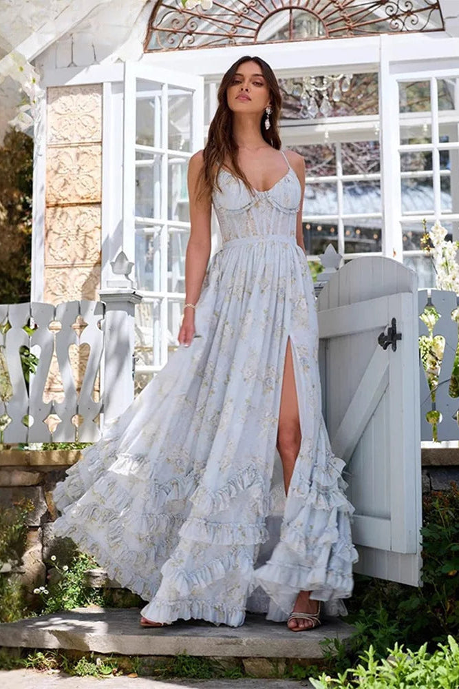 Comfortable yet sophisticated women's flowing maxi dress. A stunning formal gown for any special event.