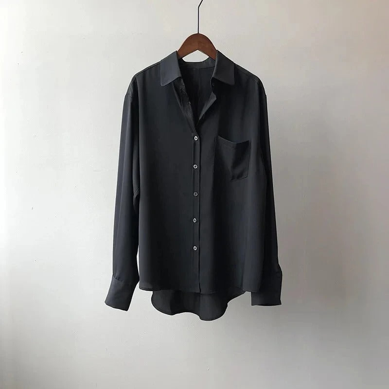 Flowy long sleeve women's Monaco blouse. An elegant and professional shirt for both office and everyday wear.