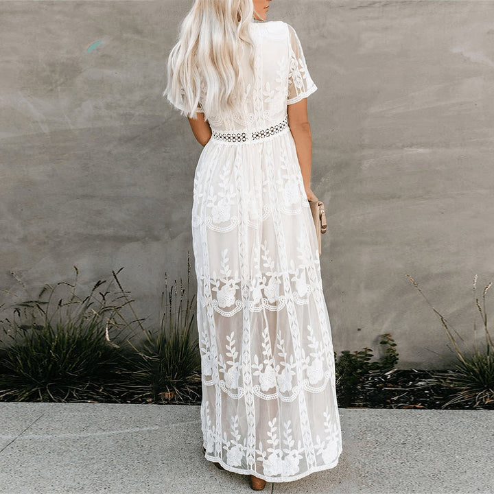 Breathable 'Merly' viscose maxi dress for women, offering a relaxed and elegant summer style.