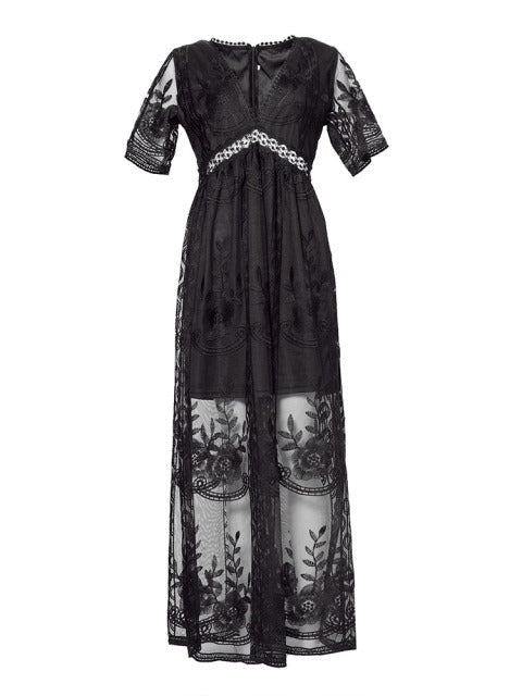 Women's v-neck summer maxi dress, an essential wardrobe piece for comfortable and stylish vacation wear.
