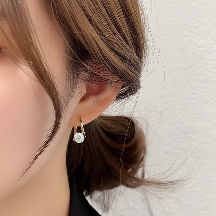 Women's germanium stud earrings, Camila, ideal gift for her, enhances ear point stimulation.