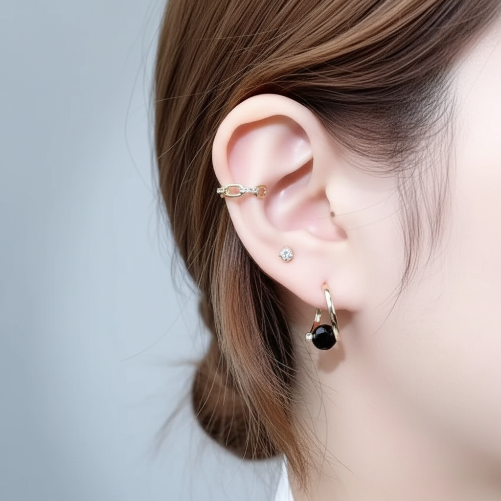 Camila germanium stud earrings, women's fashion jewelry, combines elegance with wellness benefits.