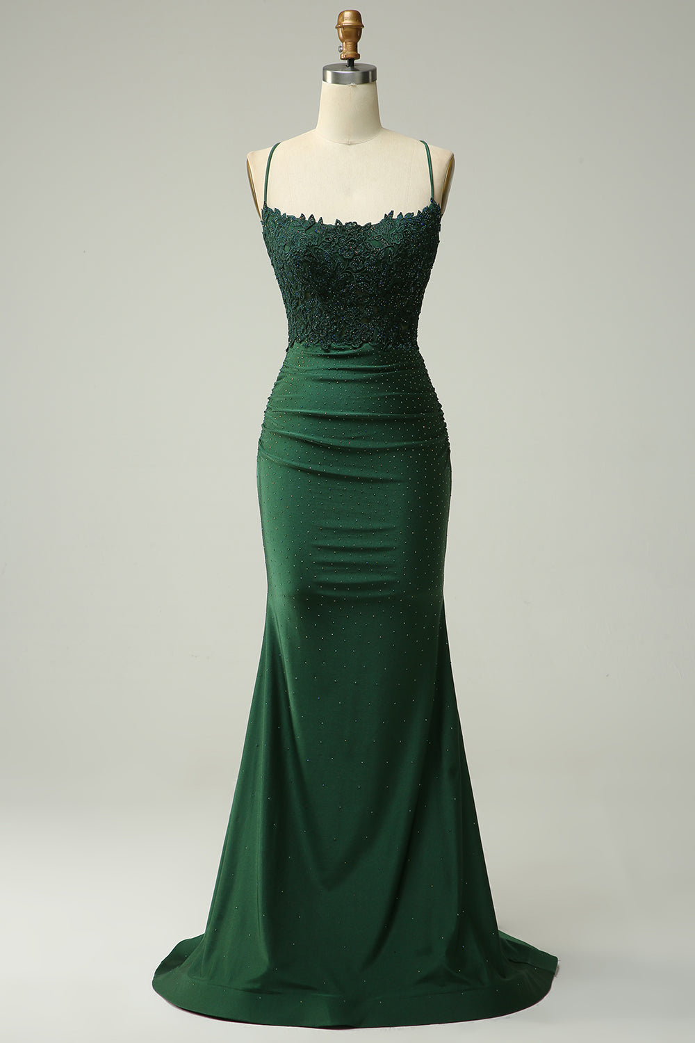 Elegant women's halter neck mermaid ball gown for formal evening events.